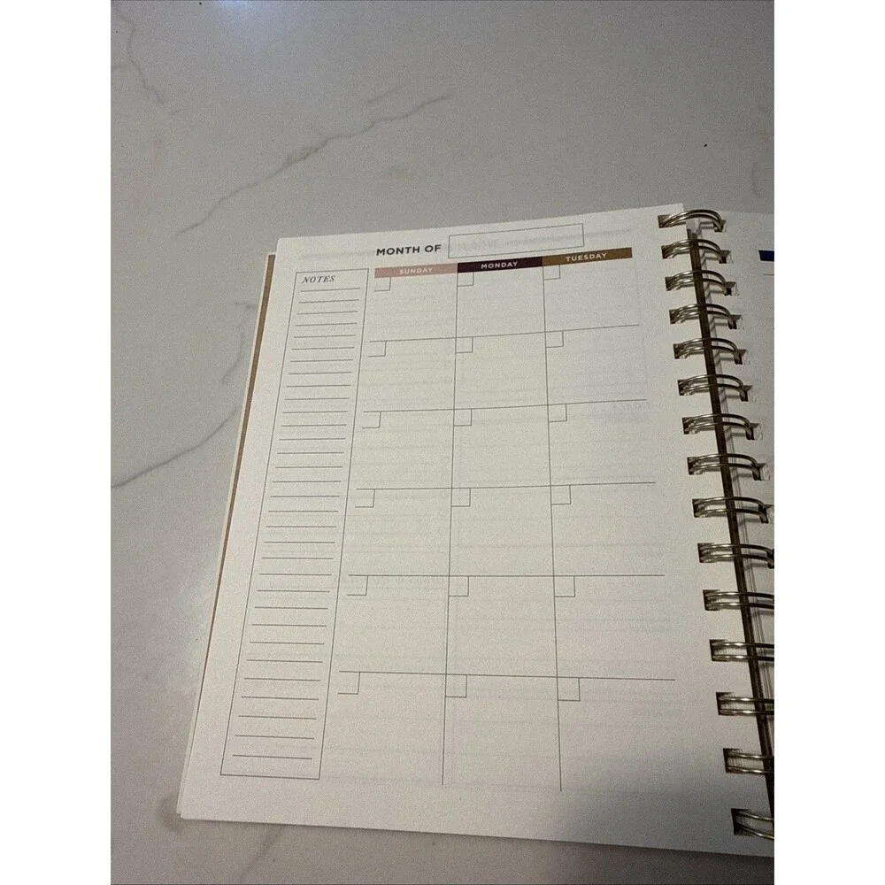 Undated Day  week monthly Planner With Goals to do list Stickers 6.5x7.5
